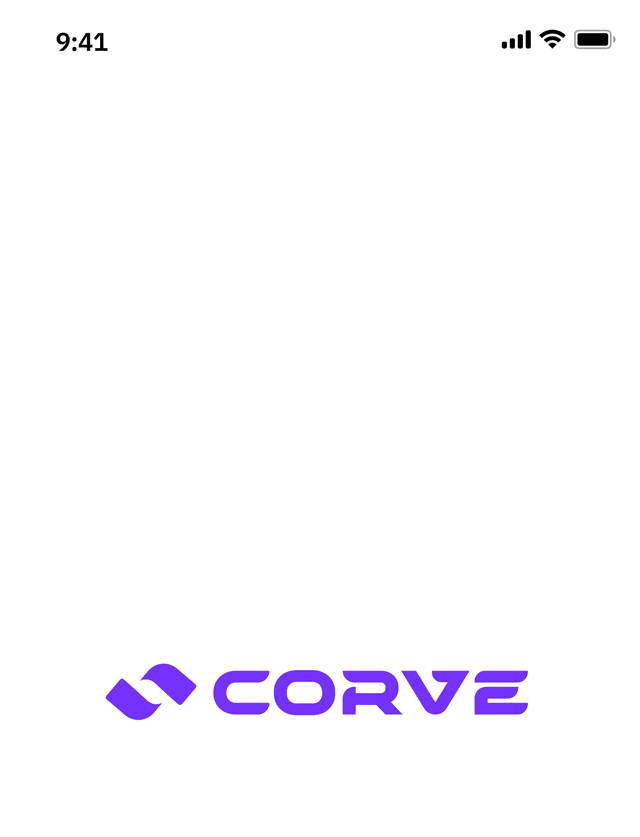 Corve app screens
